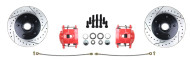 D/S Rotor Red Caliper Pad Wheel Bearings Seals
