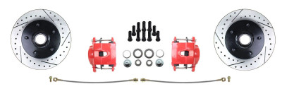 D/S Rotor Red Caliper Pad Wheel Bearings Seals
