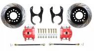 88-00 Chevy C1500 Rear Disc Brake Conversion RED PC Calipers NON Emergency Brake