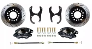 88-00 Chevy C1500 Rear Disc Brake Kit Black Wilwood Calipers NON Emergency Brake