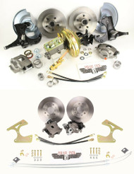 1967-72 Chevy Truck 2wd 6 Lug Front & Rear Stock Height Disc Brake Kit 11" Power Booster, Performance D/S Rotors Front & Rear
