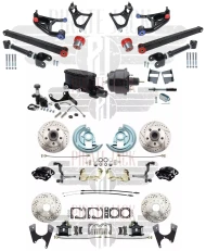 1968-72 Chevelle 4 Wheel Disc Brake Kit Wilwood Front Calipers & Trailing Arms