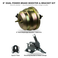 1957–72 Ford Galaxie 8" Dual Power Brake Booster & Bracket Kit