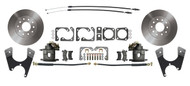 GM 10 and 12 bolt rear disc brake conversion kit DBK1012 with 11 inch rotors, e-brake calipers, brackets, hoses and cables