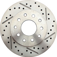 1974-1978 Mustang II Drilled/ Slotted Rear Rotor Drilled for GM/ Ford Stud Pattern (Driver Side)