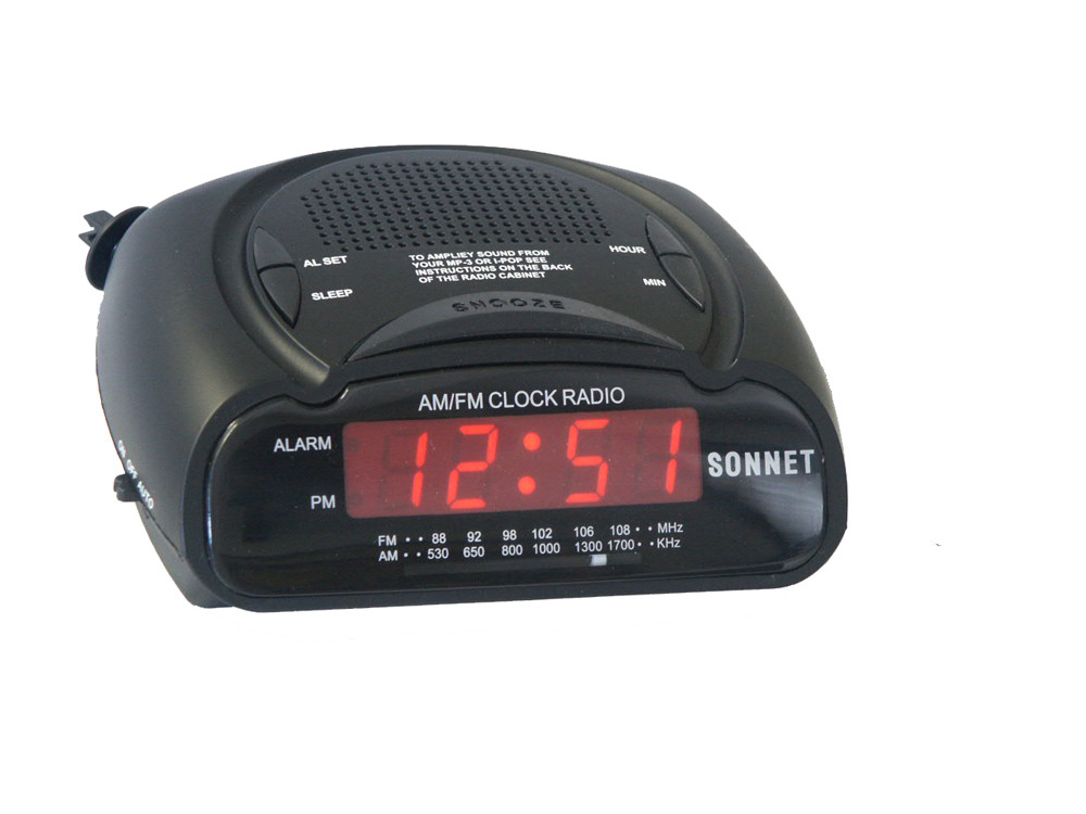 Compact LED AM/FM Clock Radio