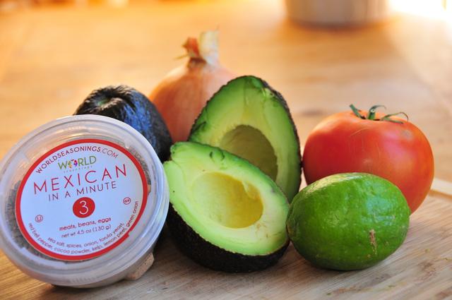 ingredients for game day guacamole