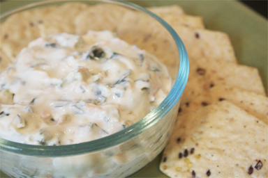 how to make kale and spinach yogurt dip with all natural french seasonings