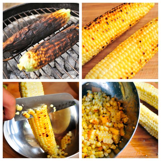 cut grilled corn 