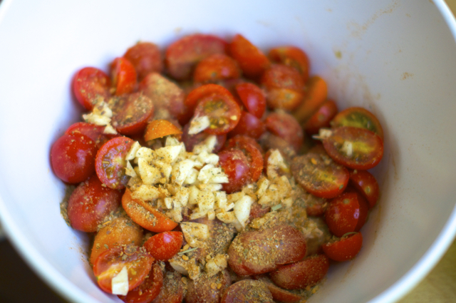 cherry tomatoes with italian seasonings and garlic