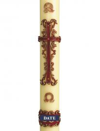 Ornate Cross Design (Suitable for 2 1/2" - 3" Candles)
CODE: WR01H
This design can be ordered with a 2 1/2"  or above diameter paschal candle.

Price:£39.96