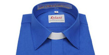 Men's short sleeved collar attached1" Polycotton Clerical  shirt