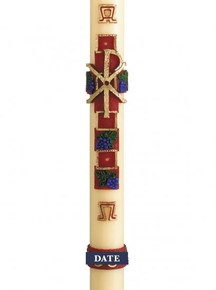 Cross with Grapes Design (Suitable for 2" Candles)
CODE: WR01V
This design can be ordered with a 2"  or above diameter paschal candle.

Price:£44.35