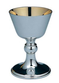 Silver plated Large Old English chalice 6" high