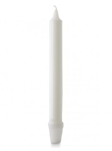 9"Self Fitting Candelabra Candle White -Pack of 12