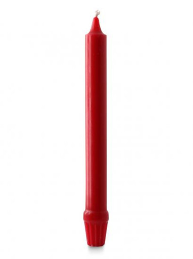 9" Self Fitting Candelabra Candle, Red - Pack of 12