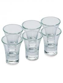 Glass cups in packs of 12.