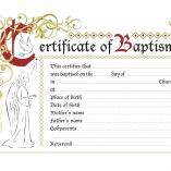 NEW Baptismal Certificates Old English with Envelopes-Pack 25