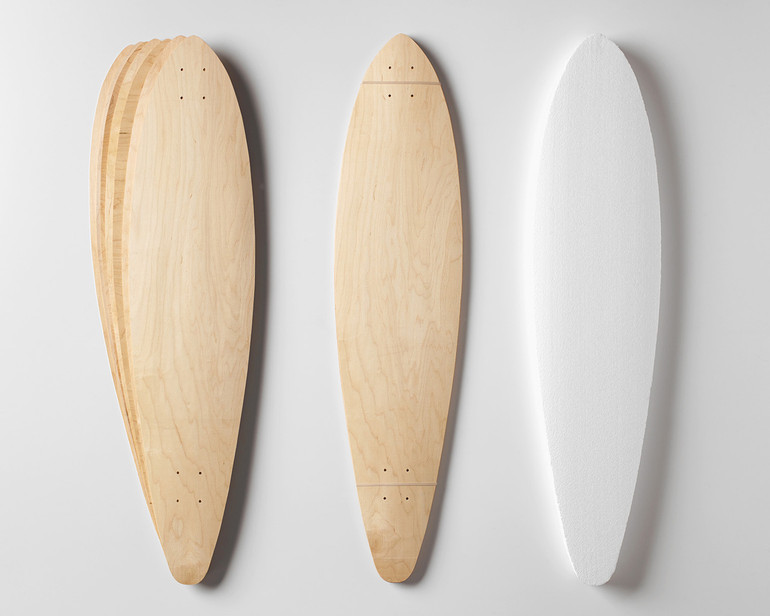 Includes two sets of Pintail-shaped maple veneer 7-layer sets, plus a matching shaped foam mold.