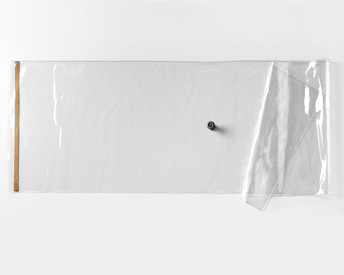 Thin Air Press vacuum bag with one-way valve and seal attached. 20x70" bag pictured.