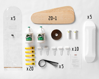 This Multi-Pack provides enough material for a group of 2, 10, or 20 students to all build Street Decks. This method of student centered learning creates opportunities for enhanced STEAM learning through cooperative education.