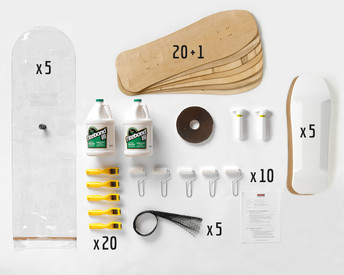 This Multi-Pack provides enough material for a group of 2, 10, or 20 students to all build Old School boards