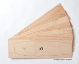 Five sets of Multiboard Street Deck maple veneer 7-layer sets, each set allows you to make 1 of 9 possible board shapes.