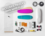 Roarockit's first ever complete kit featuring trucks and wheels from Longboard Living! This kit contains everything you need to make 2 Lil'Rockit decks: 100% Canadian maple veneer sheets, mold for shaping, glue, roller, Thin Air Press, finishing tools, and grip tape, along with trucks, wheels, bearings, and hardware for one complete board. Add a second set for only $99.95!