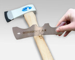 The specially shaped woodworker's scraper is ideal for cleaning up a shaped edge in a flash! 