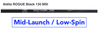 Aldila Rogue Black 130 MSI Mid-Launch & Low-Spin Custom Golf Shaft FREE Factory Adapter Tip!!!