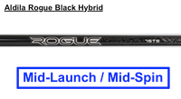 Aldila Rogue Black: Mid-Launch & Mid-Spin Custom Hybrid Golf Shaft FREE Factory Adapter Tip!!!