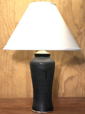 *Lamp- Black Glaze -Mem. Day Sale Special-FREE SHIPPING!-Harp is included but No Shade