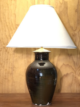 *Lamp-Brown Glaze Thai Shape-Mem. Day Sale Special-FREE SHIPPING!-Harp is included but No Shade