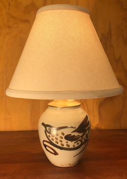*Lamp-Small Ginger Jar with MultiColor Bird-Mem. Day Sale Special-FREE SHIPPING!-Harp is included but No Shade