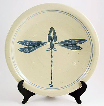 Dinner Plate-1 Dragon Fly in Blue
