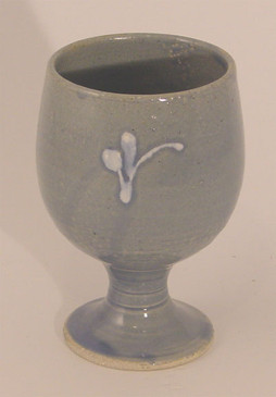 Goblet- Blue with White Flourish-ALL SOLD!
