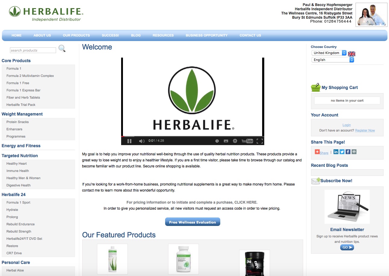 Paul Hopfensperger - Purchase Herbalife Online (UK)