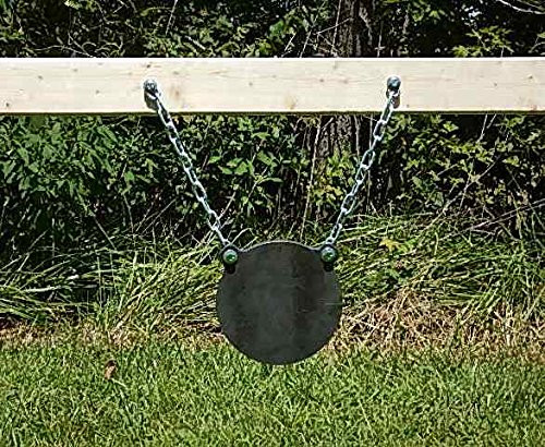 Gong Target AR500 8" Inch Diameter - 3/8 Inch Thick Armour Steel Plate With  Hanging Chain Kit - Unpainted (FREE SHIPPING!) - Quality Targets Inc