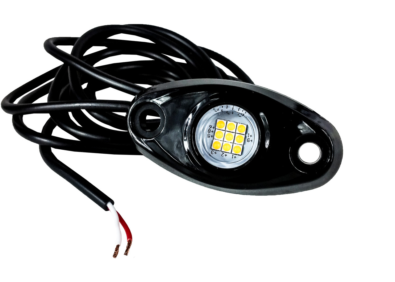 9 SMD Rock Light White LED for crawling under body frame fender 4x4