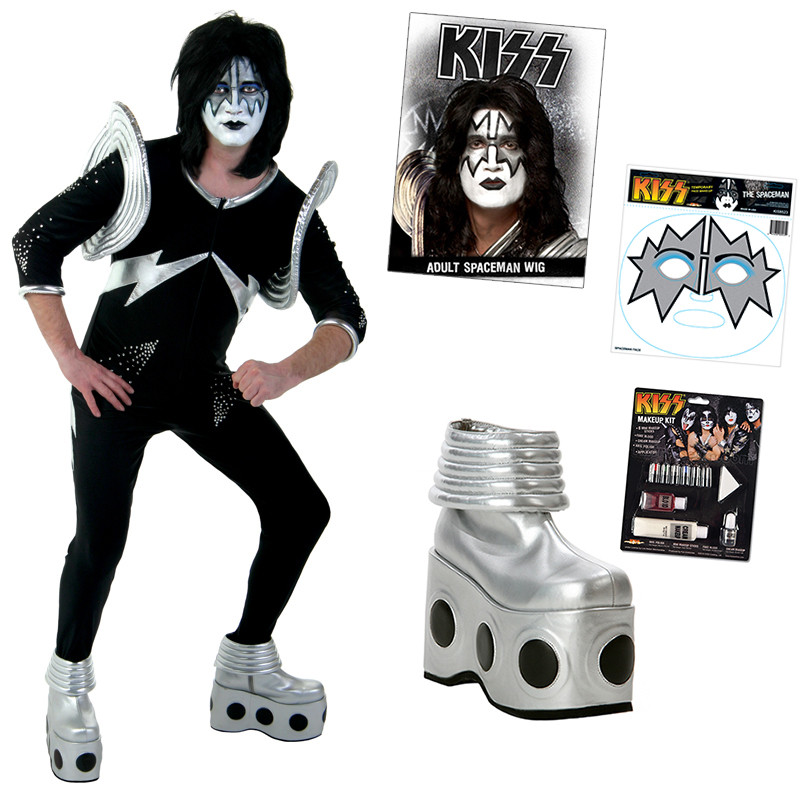 Kiss Ace Spaceman Complete Alive Costume With Boots Wig Makeup Kiss Museum