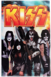KISS Poster - Lenticular 3-D, JUMBO 18.5 x 26 inches.