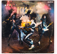KISS Vinyl Record LP - Alive! 1975 w/booklet, (8/10)