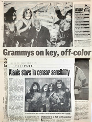 KISS Newspaper Clipping - Grammys 1996 (Reunion)