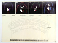 KISS Aucoin Desktop Calendar - Solo Album 1978 Weekly Sheet (9/10)