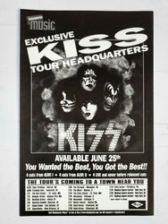 KISS Flyer - Exclusive KISS Tour Headquarters, Blockbuster Music