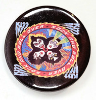 KISS Button - Rock and Roll Over Graphic