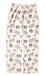 KISS Women's Pajama Pants - Faces & Logo (Size M)