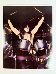 KISS 8x10 Photograph - Original Makeup, Eric Carr Live Unmasked 1980