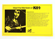 KISS Army Kit Insert- Meet the Members Bio Sheet