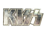 KISS Belt Buckle - Silver, Chrome Logo